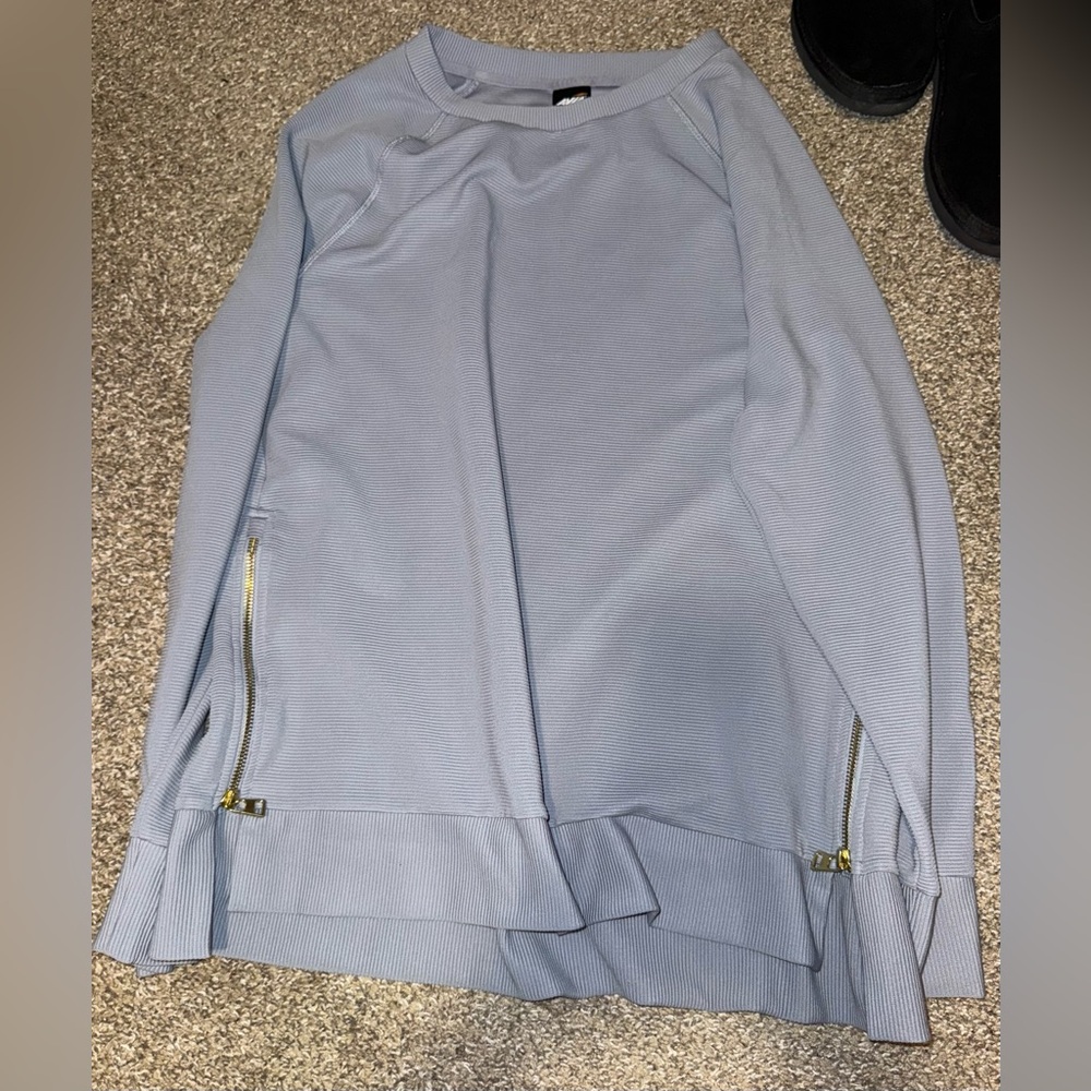 Avia Light Blue Ribbed Top
